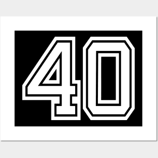 Numbers 40 for a sports team, group, or community Posters and Art